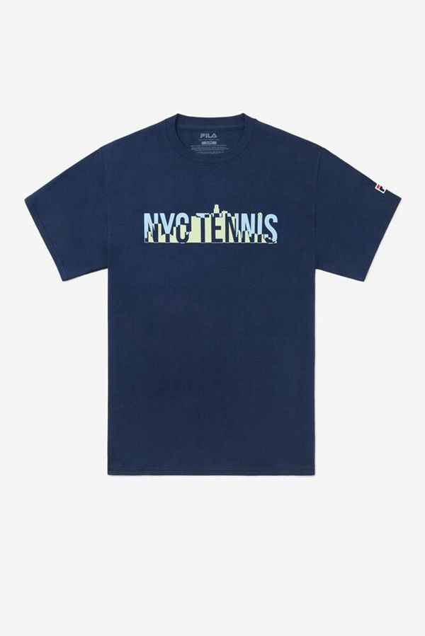 Camisetas Fila Hombre Azul Marino - Nyc Tennis Skyline - España 604758AHB